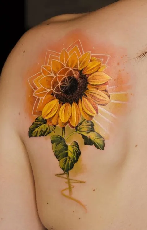 Sunflower tattoo