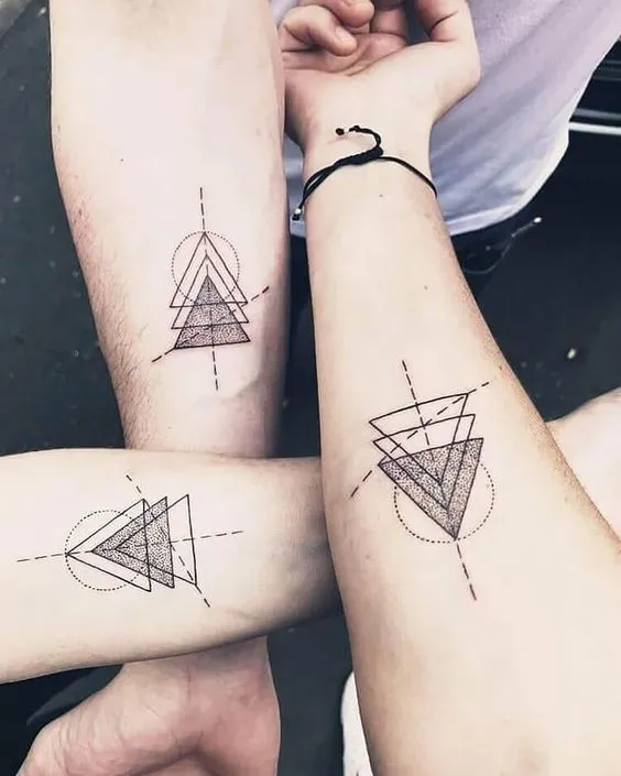 geometric shapes tattoo