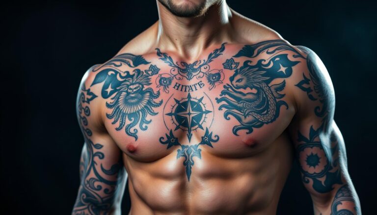 male tattoos chest