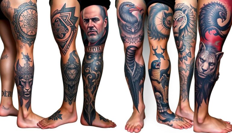 mens leg tattoos